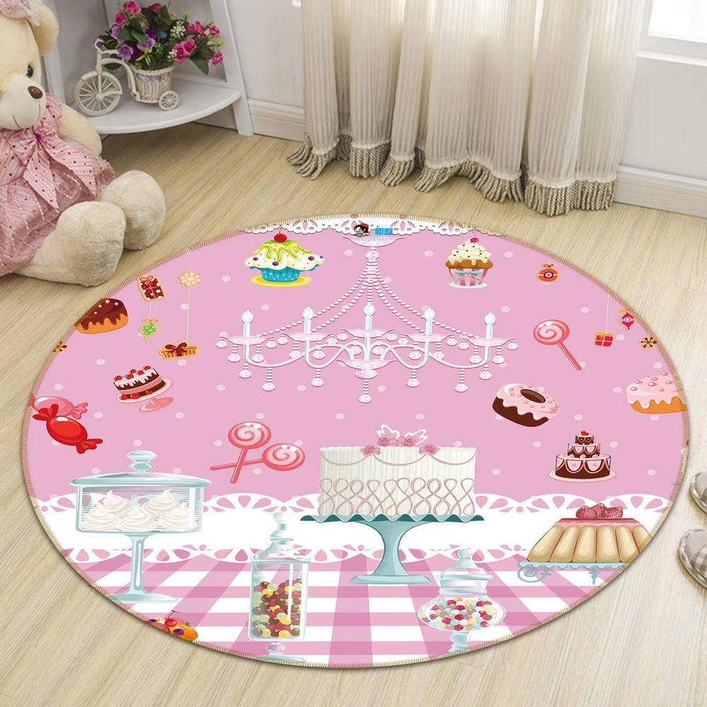 3D Colorful Candy Cake NAO9892 Game Rug Mat Elegant Photo Carpet Mat Fay