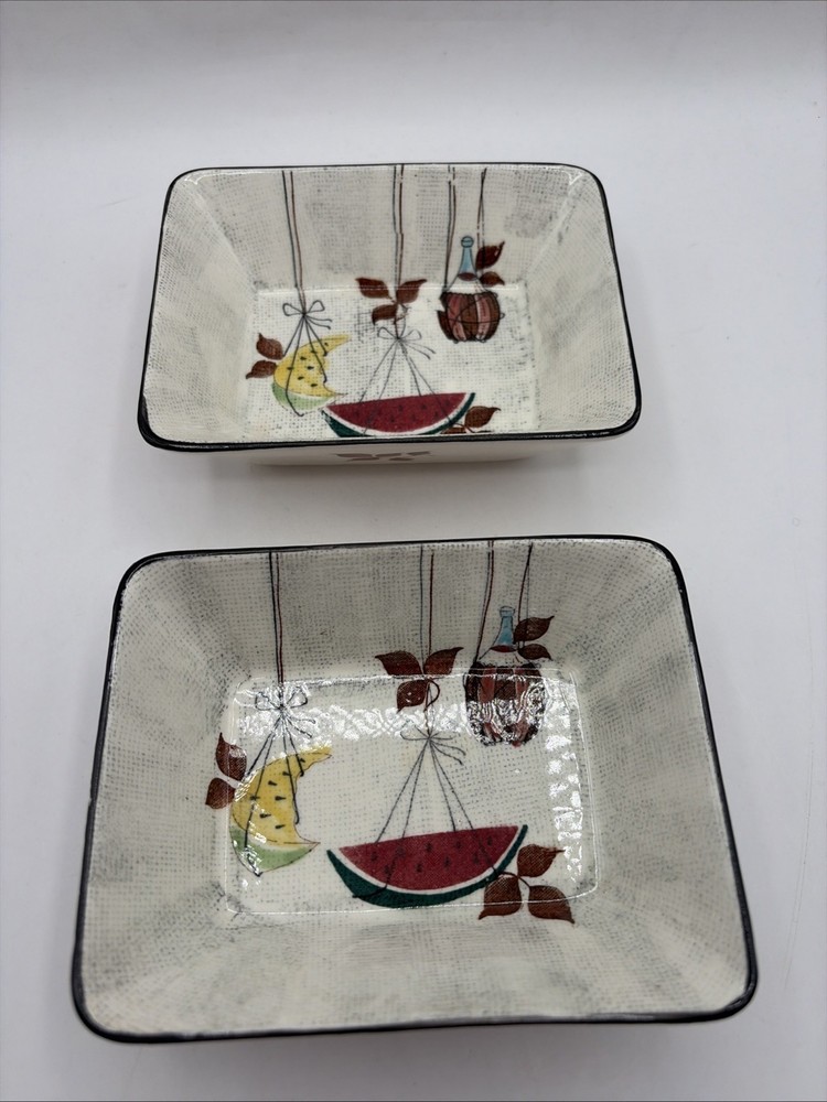 2 Vintage Mid-Century Royal Sealy Jamaica Nut, Charcuterie, Candy Dish ~ Japan