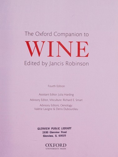 The Oxford Companion to Wine by Jancis Robinson and Julia Harding (Hardcover)