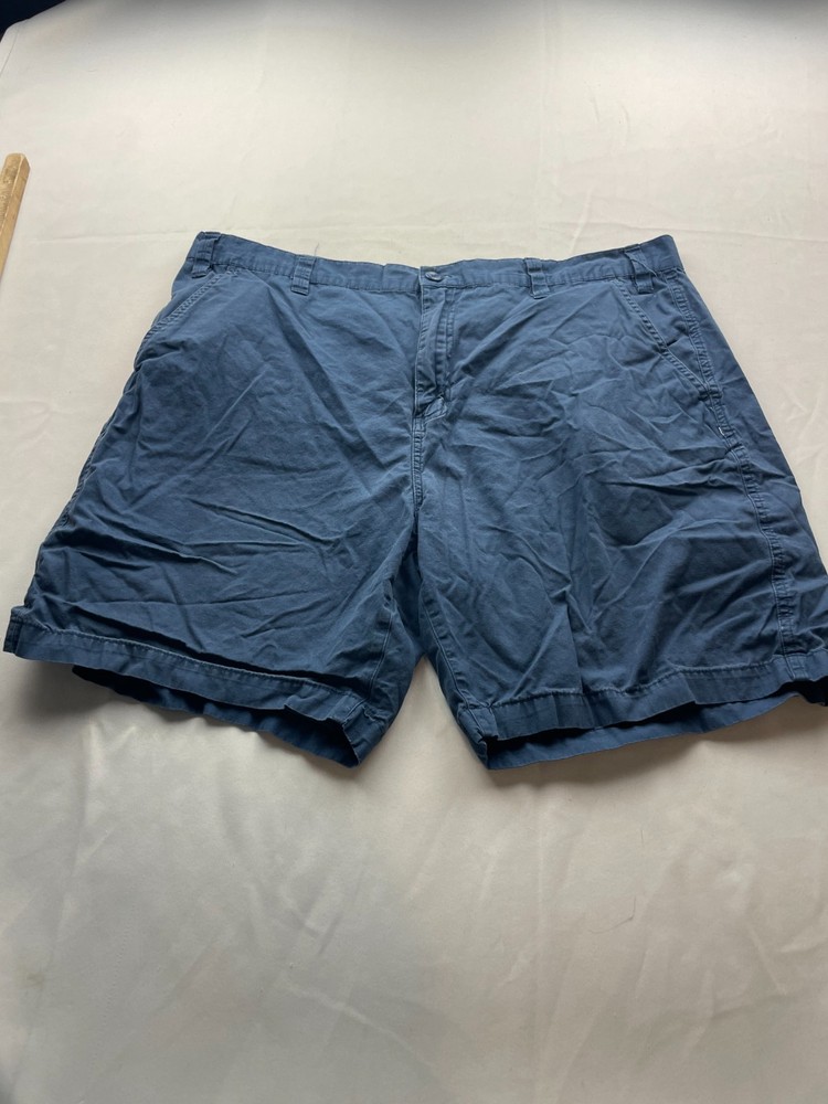 Eddie Bauer Shorts Mens Size 40 Navy Blue Chino Preppy Outdoor Casual Flat Front