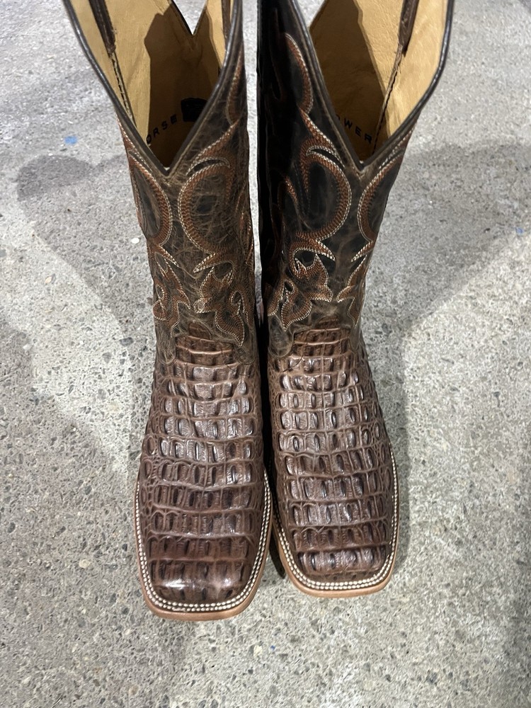 Anderson Bean Men’s Crocodile Print Boots Size 11