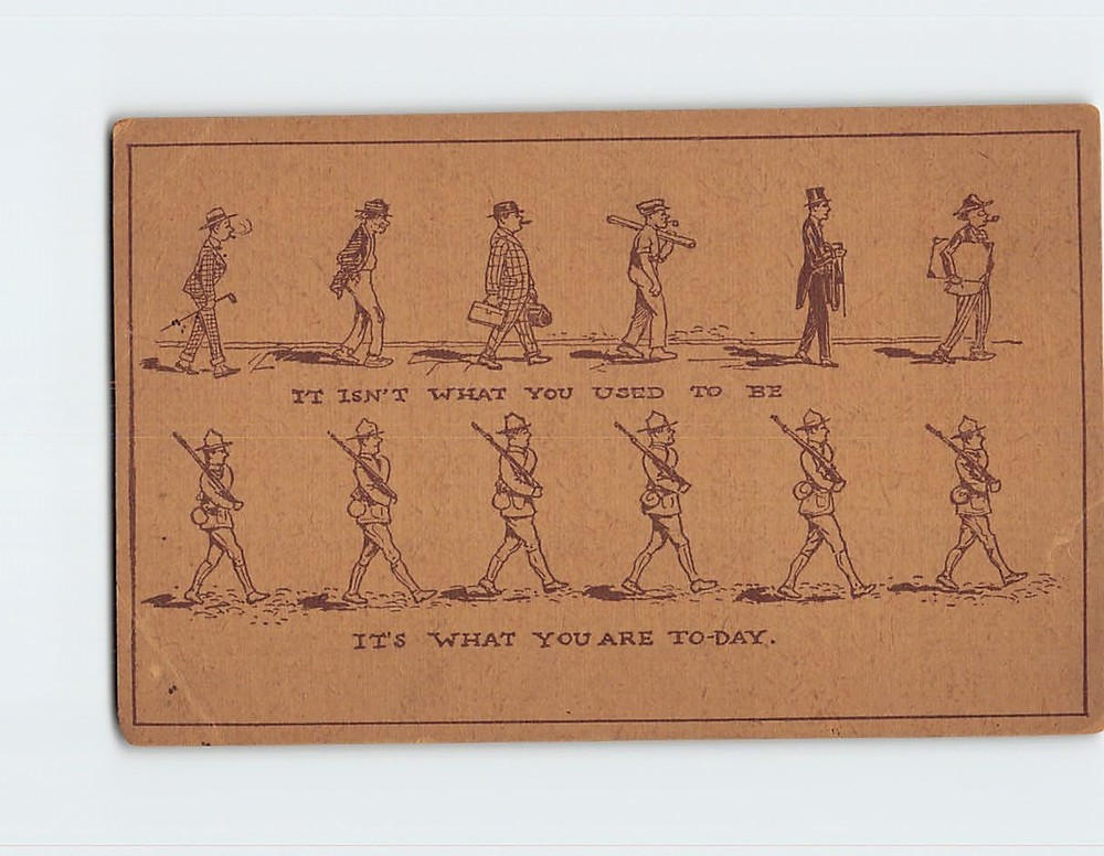 Postcard It Isnt What You Used To be Its What You Are Today with Comic Art Print