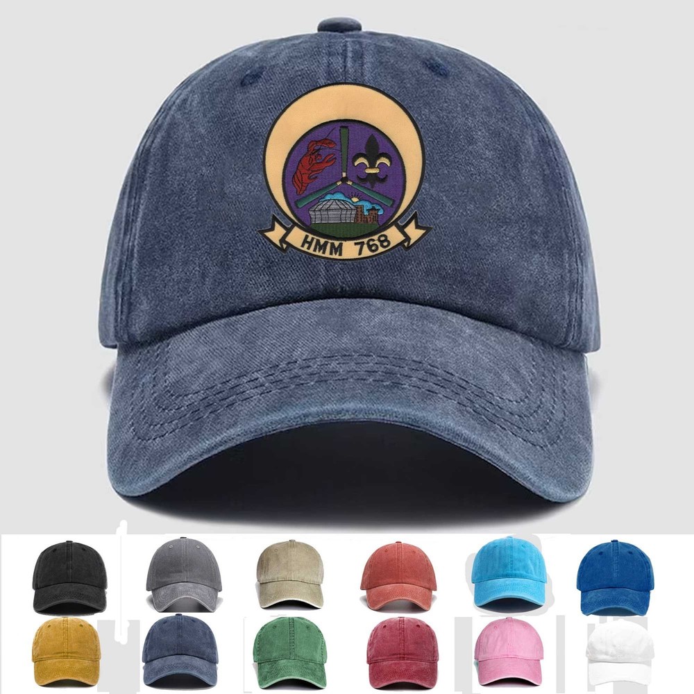 Custom Embroidered Hat HMM-768 Medium Helicopter Squadron, Veteran Cap, Gift