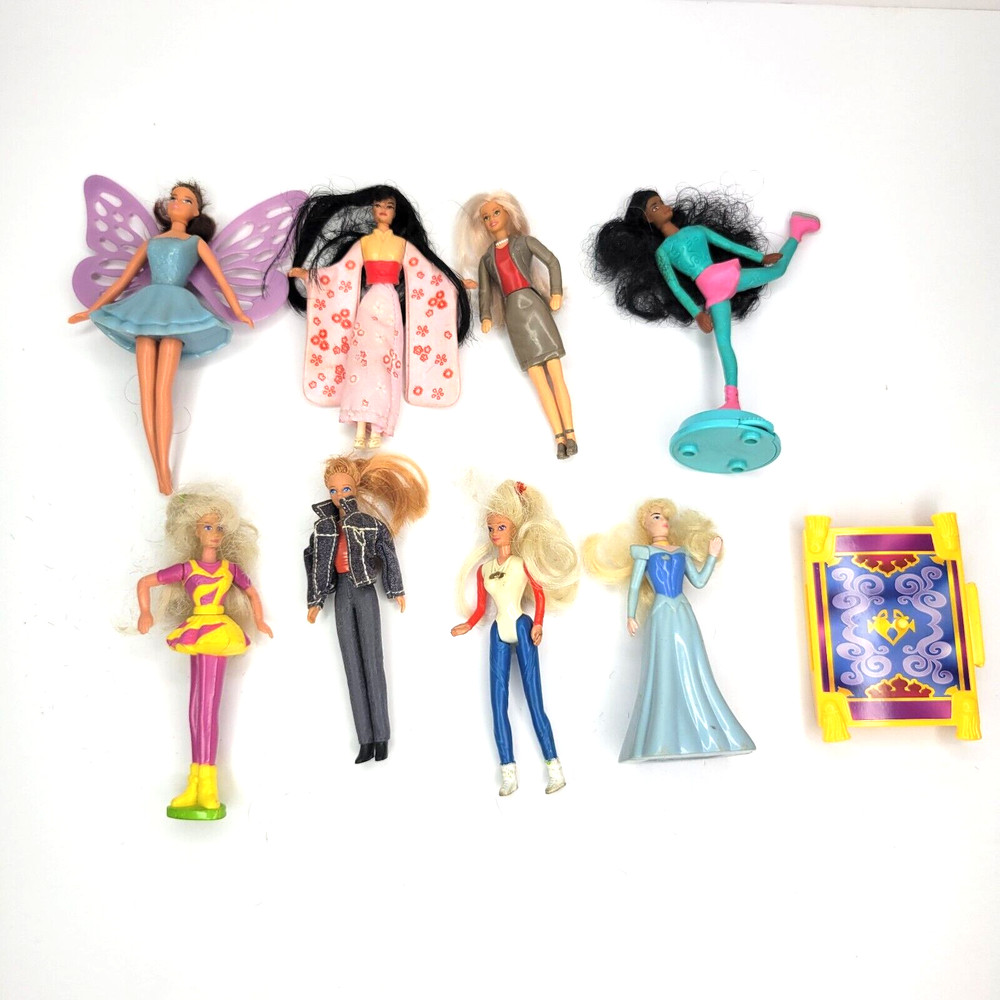 Lot of 9 Mattel McDonalds Barbie Sweetheart Happy Meal Kids Toy Miniature