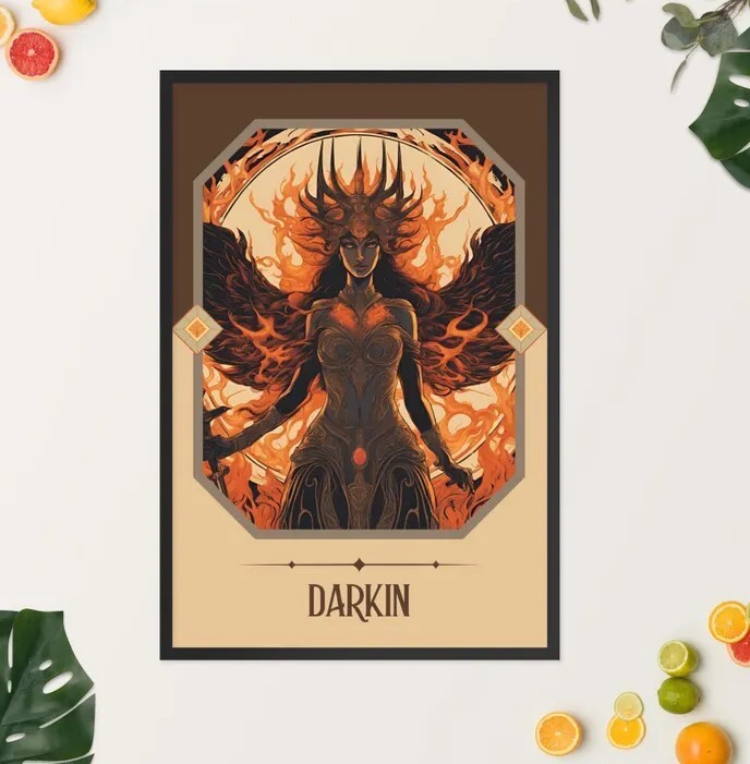 Darkin Art Nouveau Tarot Woman Art Print