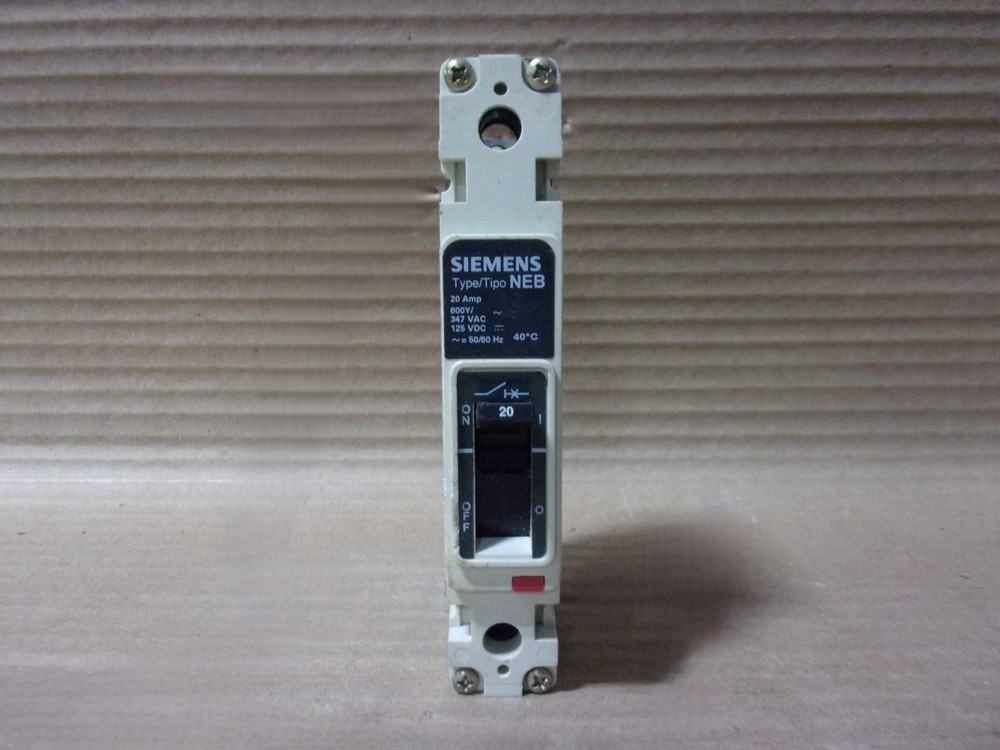 Siemens NEB NEB1B020 1 Pole 20 Amp 277V Circuit Breaker