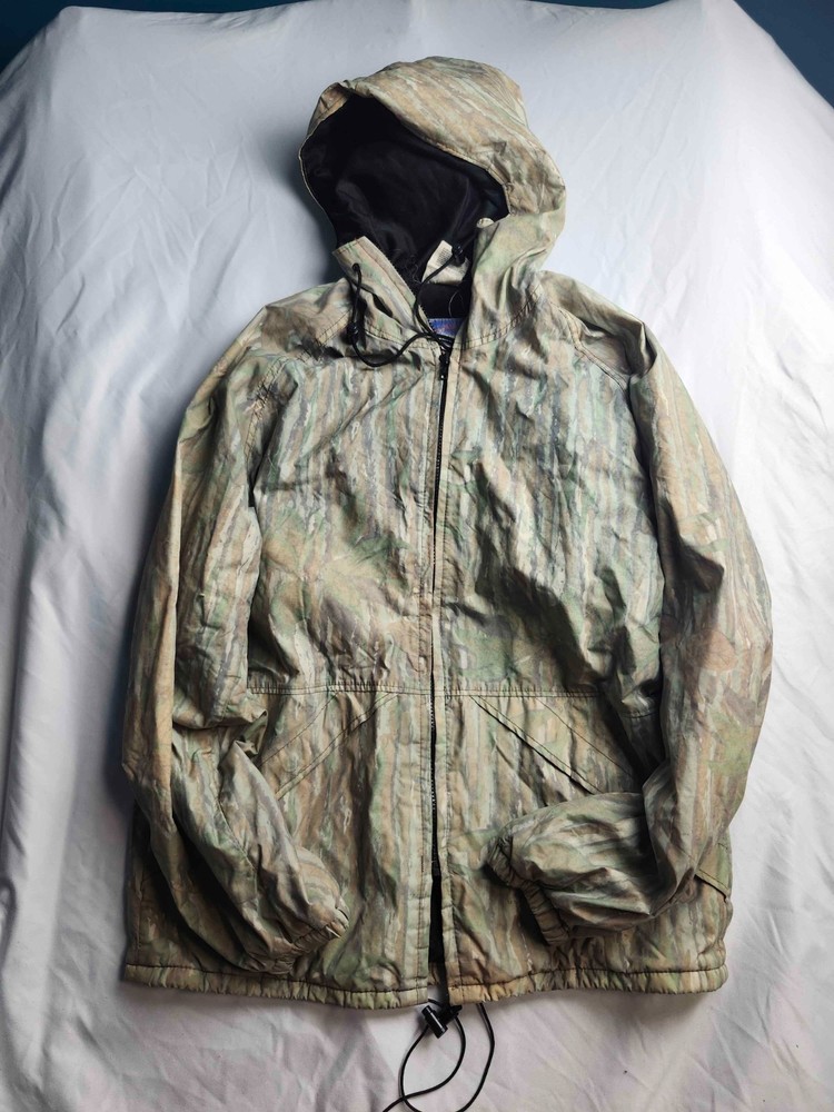 Vintage 90s Walls Jacket Mens Medium Camo Waterproof Hooded Rain Coat Gorpcore
