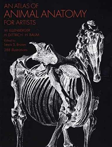 An Atlas of Animal Anatomy for - Paperback, by W. Ellenberger; H. - Very Good