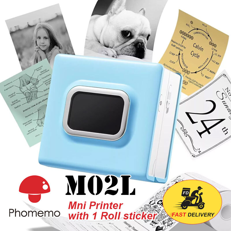 M02D Bluetooth Thermal Label Maker for iOS Android Portable Sticker Printer