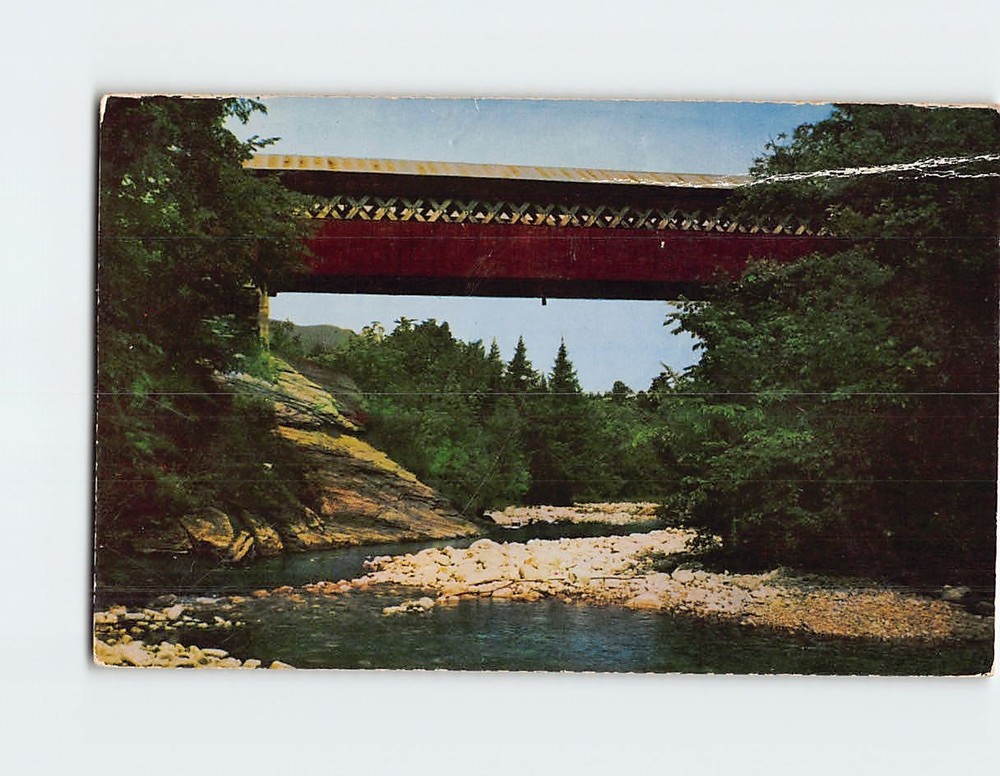 Postcard Covered Bridge Arlington Vermont USA