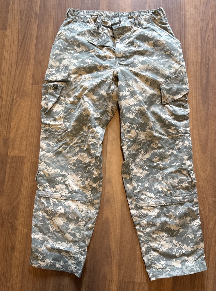 US Army ACU Digital Camo Combat Pants Large Long Cargo Trousers