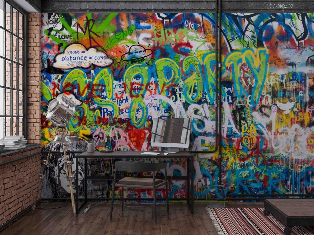 3D Graffiti Art Wall Murals Wallpaper Murals Wall Sticker