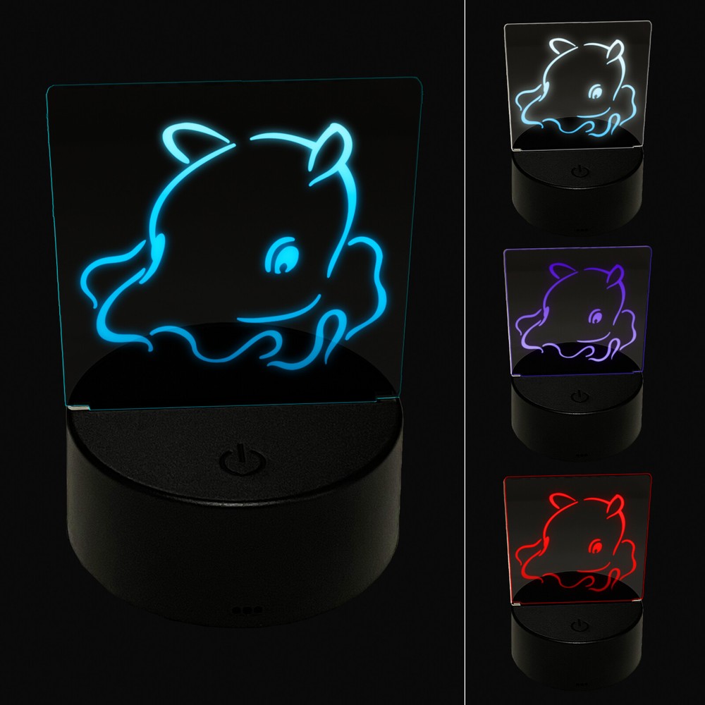 Adorable Sweet Umbrella Octopus 3D LED Night Light Lamp  