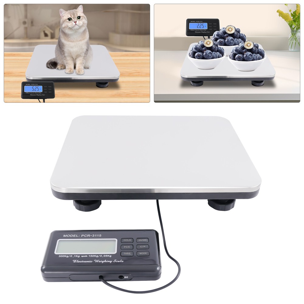 660 LBS Heavy Duty Digital Industry Shipping Postal Platform Scale Weight 300kg