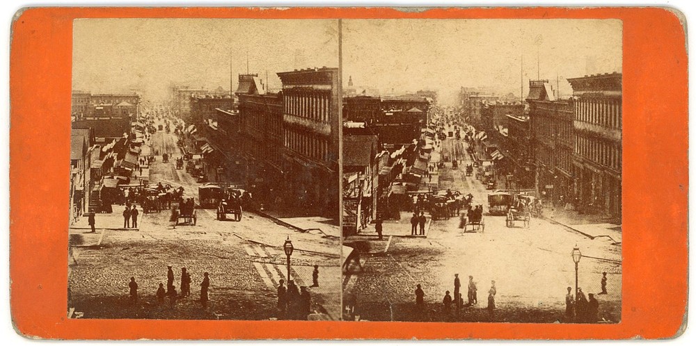 SAN FRANCISCO SV - Kearney Street from Broadway 1880s RARE!