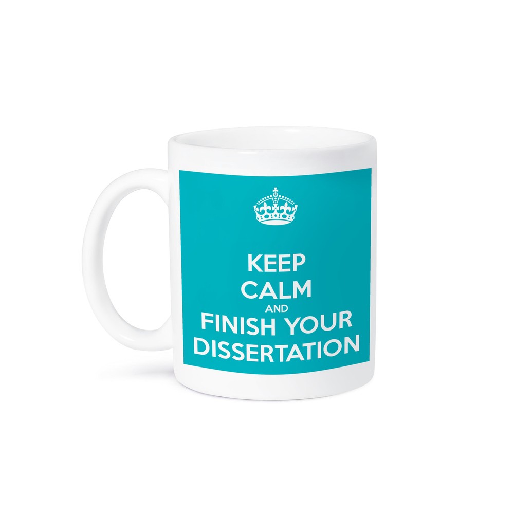 3dRose, Keep calm and finish your dissertation. Turquoise., Mug