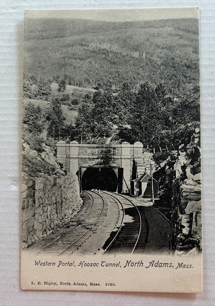 Railroad Train Tunnel Western Portal North Adams MA Hoosac Photo Postcard