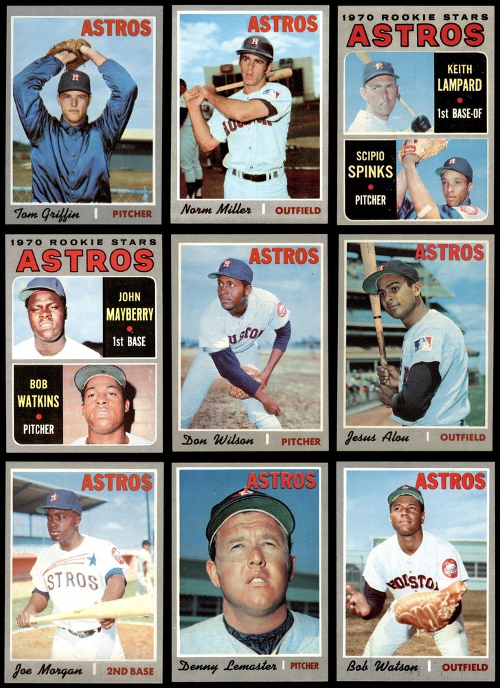 1970 Topps Houston Astros Near Team Set 7 - NM 5365968 (22 / 26 cards)