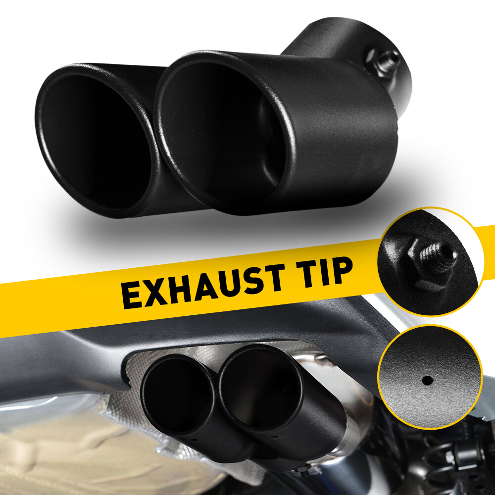 Matte Black Car Rear Exhaust Pipe Muffler Tip Replacement Kit Auto Accessory