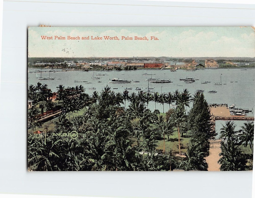 Postcard West Palm Beach & Lake Worth Palm Beach Florida USA