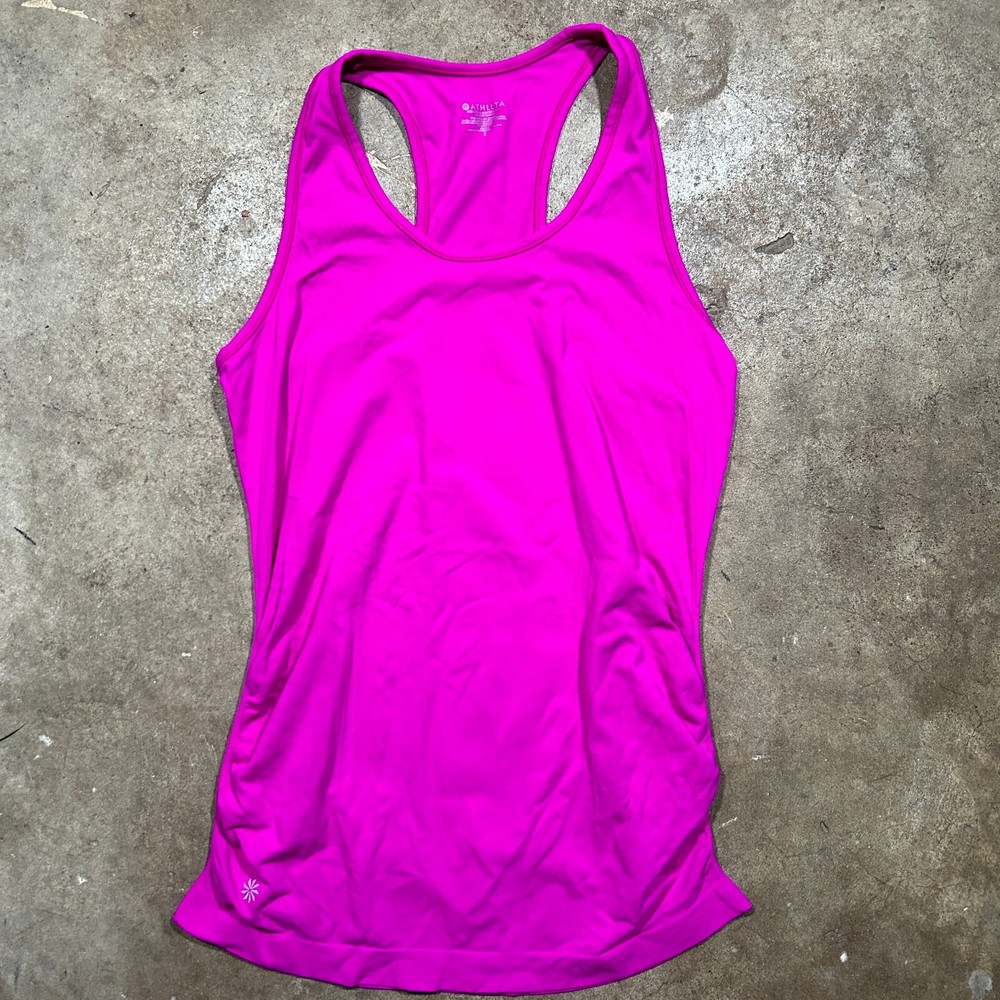 Athleta Baksana Women's Tank Top Racerback Mesh Back Workout Shirt Size S Retro