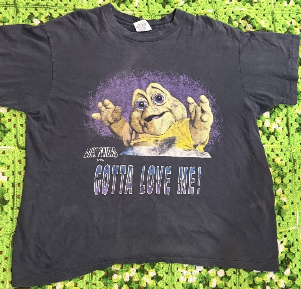 Vtg SsI Dinosaurs Baby Gotta Love Me Shirt Faded Single Stitch Nostalgia Disney