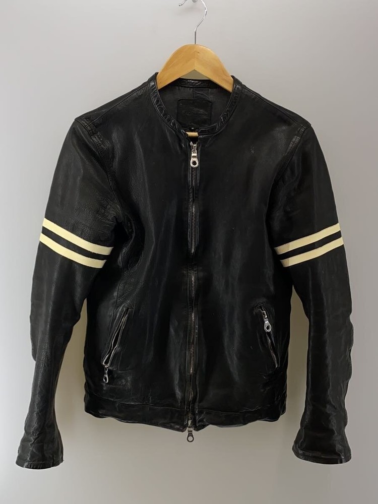 Isamu Katayama Backlash Single Rider Jacket/M/Cowhide/Blk/1498-07// 3482