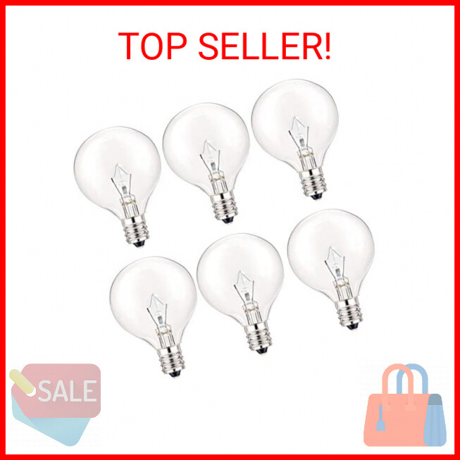 SerBion 25 Watt Wax Warmer Bulbs, Light Bulbs for Full Size Scentsy Warmer, 6 Pa