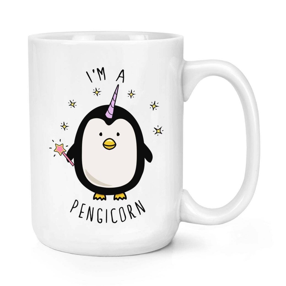Pengicorn Coffee Mug - Large Cute Unicorn Penguin Design Cup
