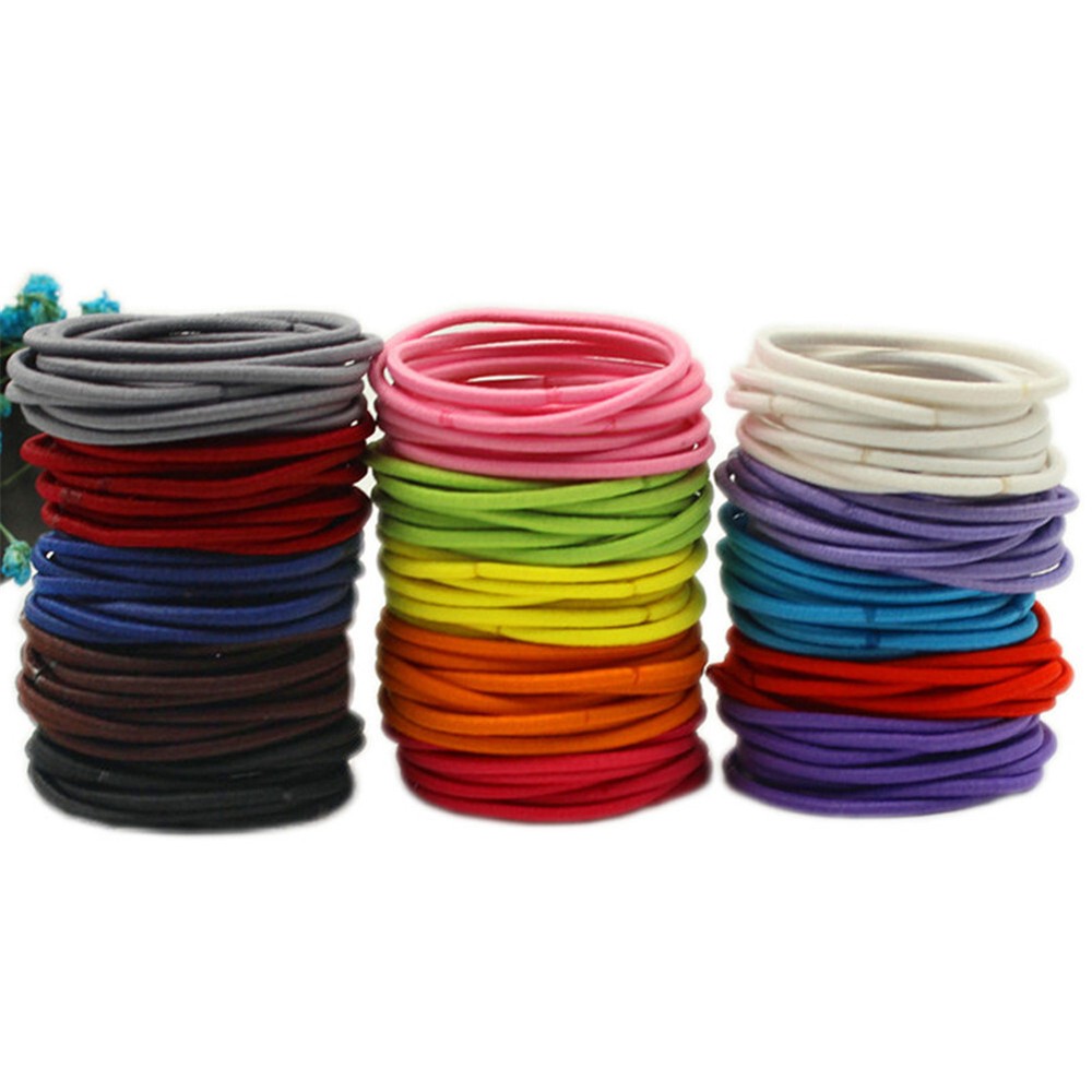 10pcs Stretchy Rubber Hair Ties for Women Girls Kids Ponytails
