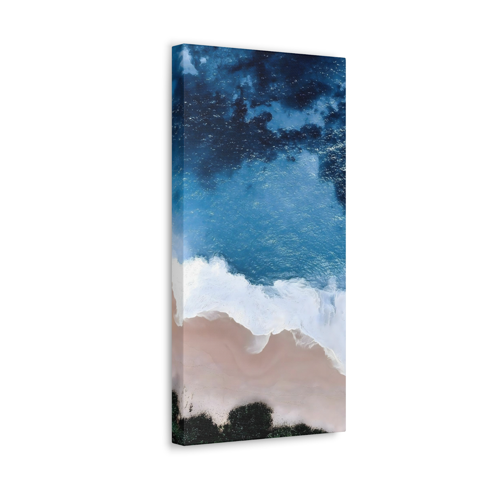 Sea Shore Canvas Satellite View Beach Scenery Wall Art Decor