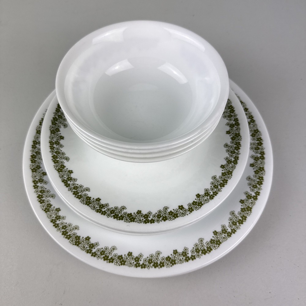 Vtg Corelle Spring Blossom (Crazy Daisy) 12 Pcs | Dinner Set Chip/Scuff