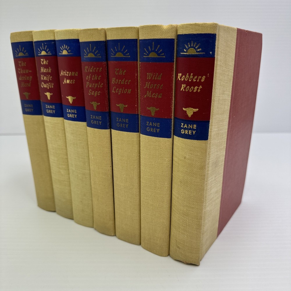 Zane Grey Book Lot Seven Volumes Walter J. Black Publisher Hardcovers