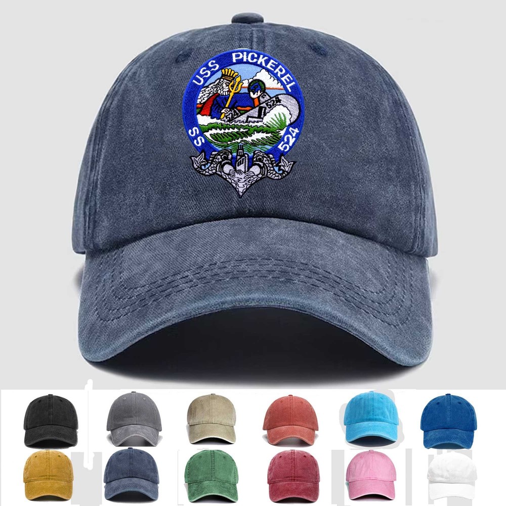 Custom Embroidered Hat SS-524 USS Pickerel, Veteran Cap, Trucker Hat, Gift Idea