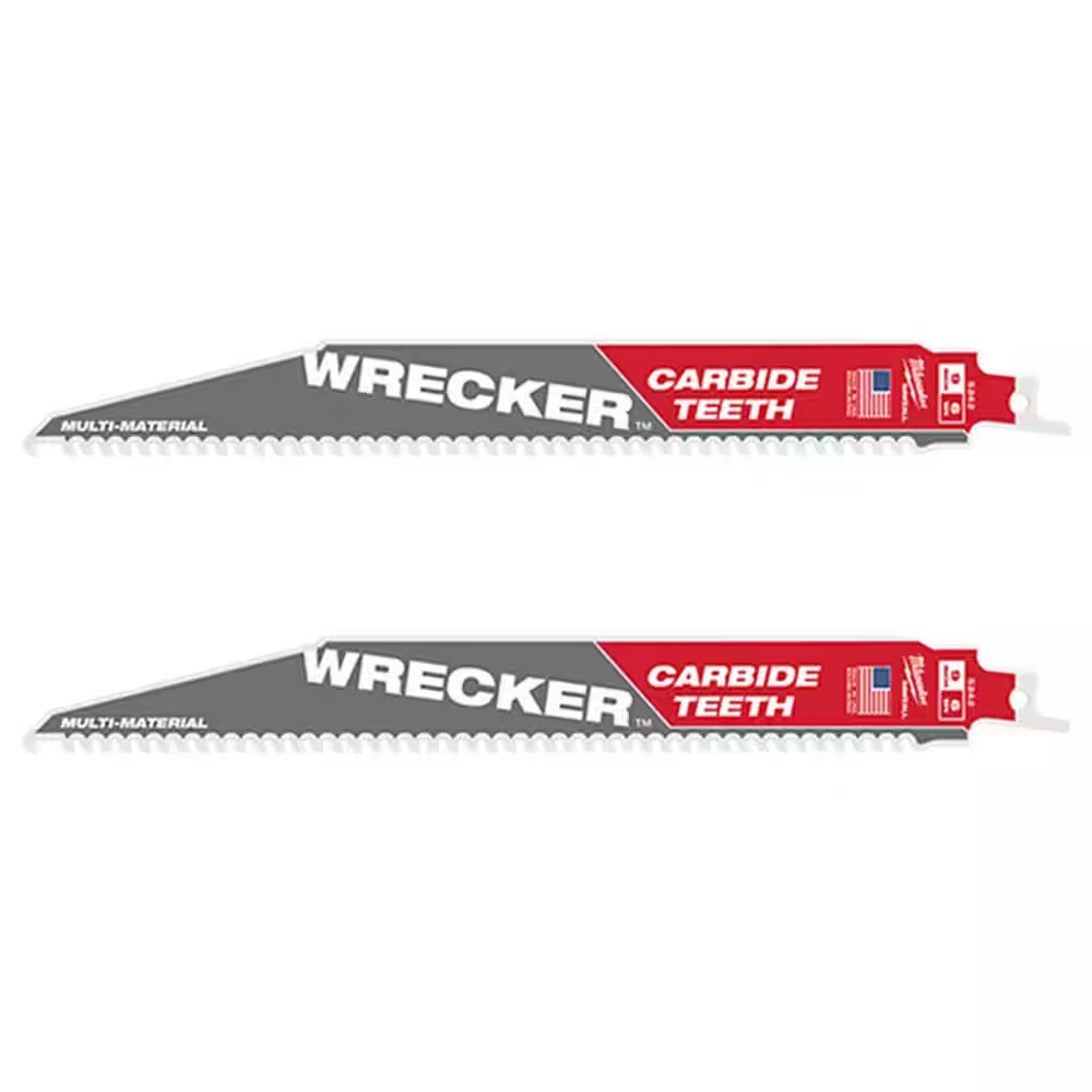 9-Inch 6 TPI Carbide Wrecker Sawzall Blade for Multi-Material Cutting