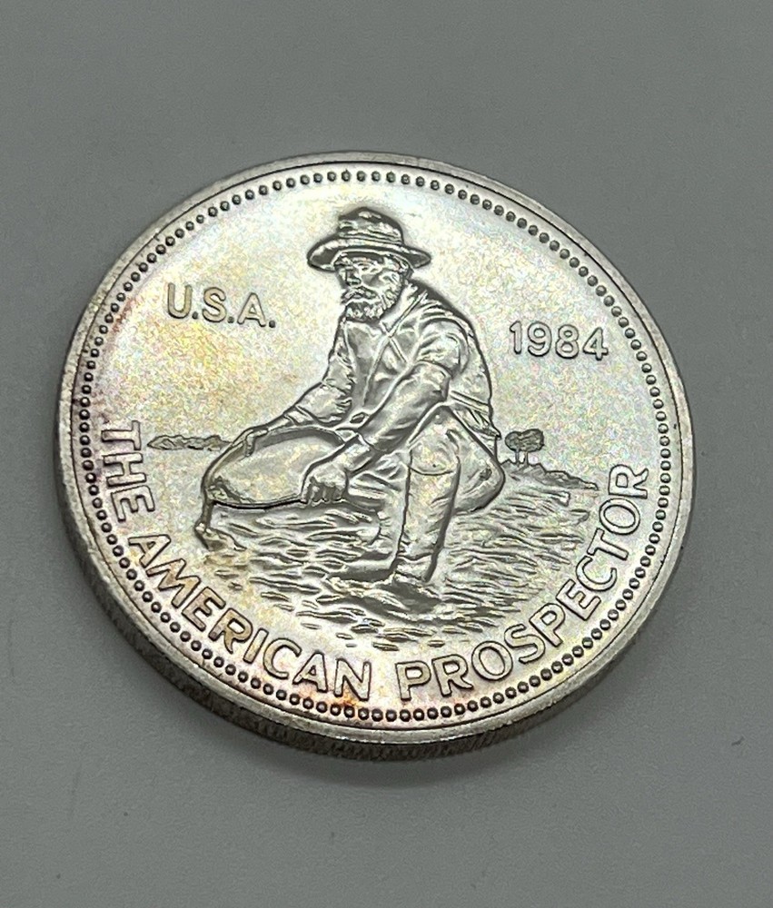 1984 Engelhard Prospector 1 Ounce .999 Fine Silver Round, Eagle Version