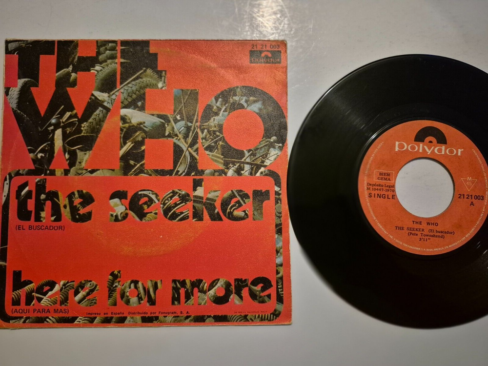 unad     the WHO-the seeeker/Here for more 45 RECORD Spain PS-POLYDOR-21 21 003