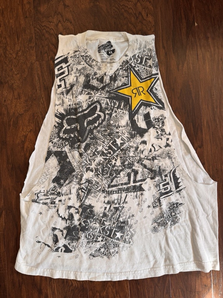 Y2K Fox Monster T Shirt Stringer XL Gym