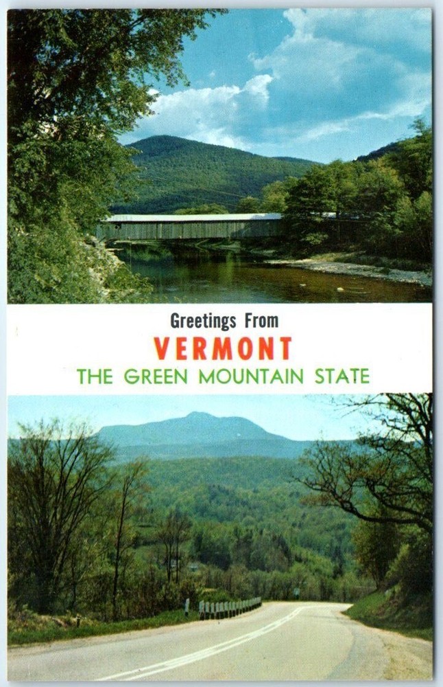 Postcard - Greetings from Vermont, USA - The Green Mountain State