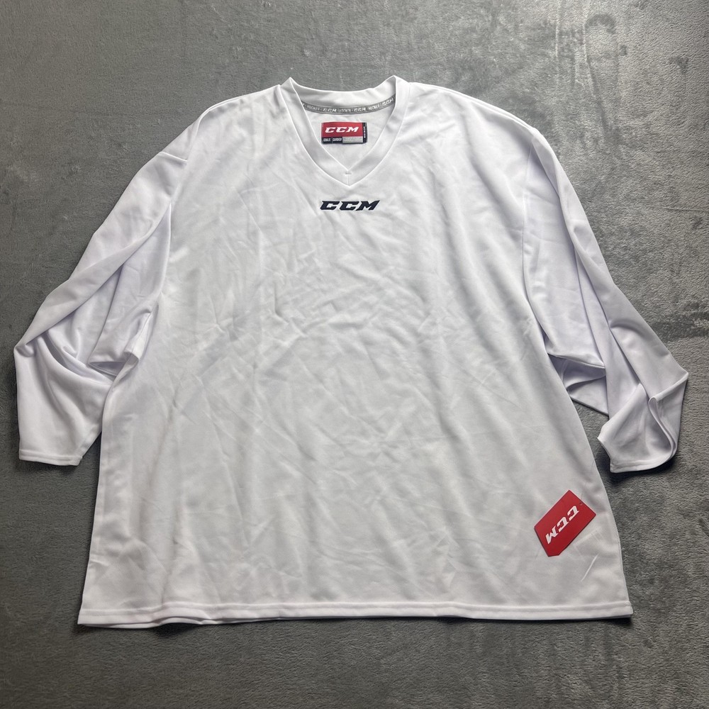 CCM 5000 Practice Hockey Jersey Mens Senior Goalie Extra Large White New NWT SRG