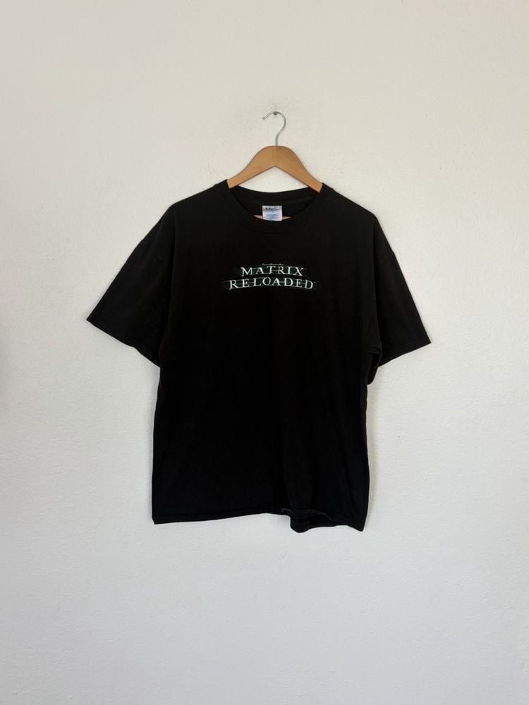 Original VTG 2003 The Matrix Reloaded Movie Promo Tee XL Used Y2K Grunge Film