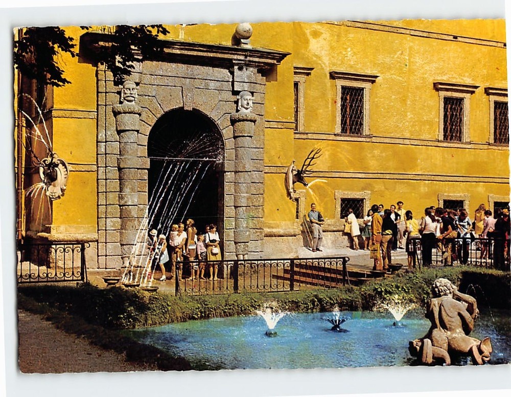 Postcard Water-plays, Hellbrunn, Salzburg, Austria
