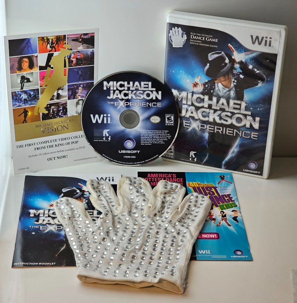 Nintendo Wii Michael Jackson the Experience Complete in Box Game Manual Glove