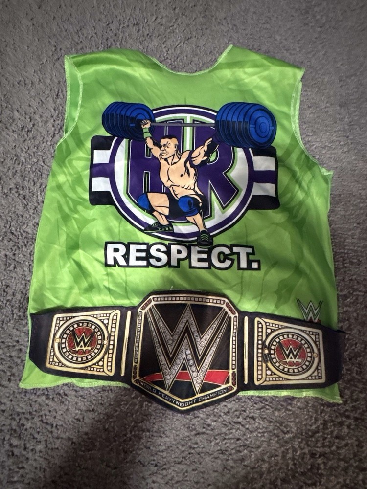 WWE John Cena Hustle Loyalty Respect Green shirt  One Size WWE Wrestling