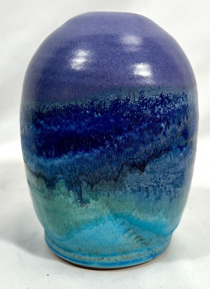 VTG ARIA Finch Pottery Pinch Vase Signed Art Pottery 6”