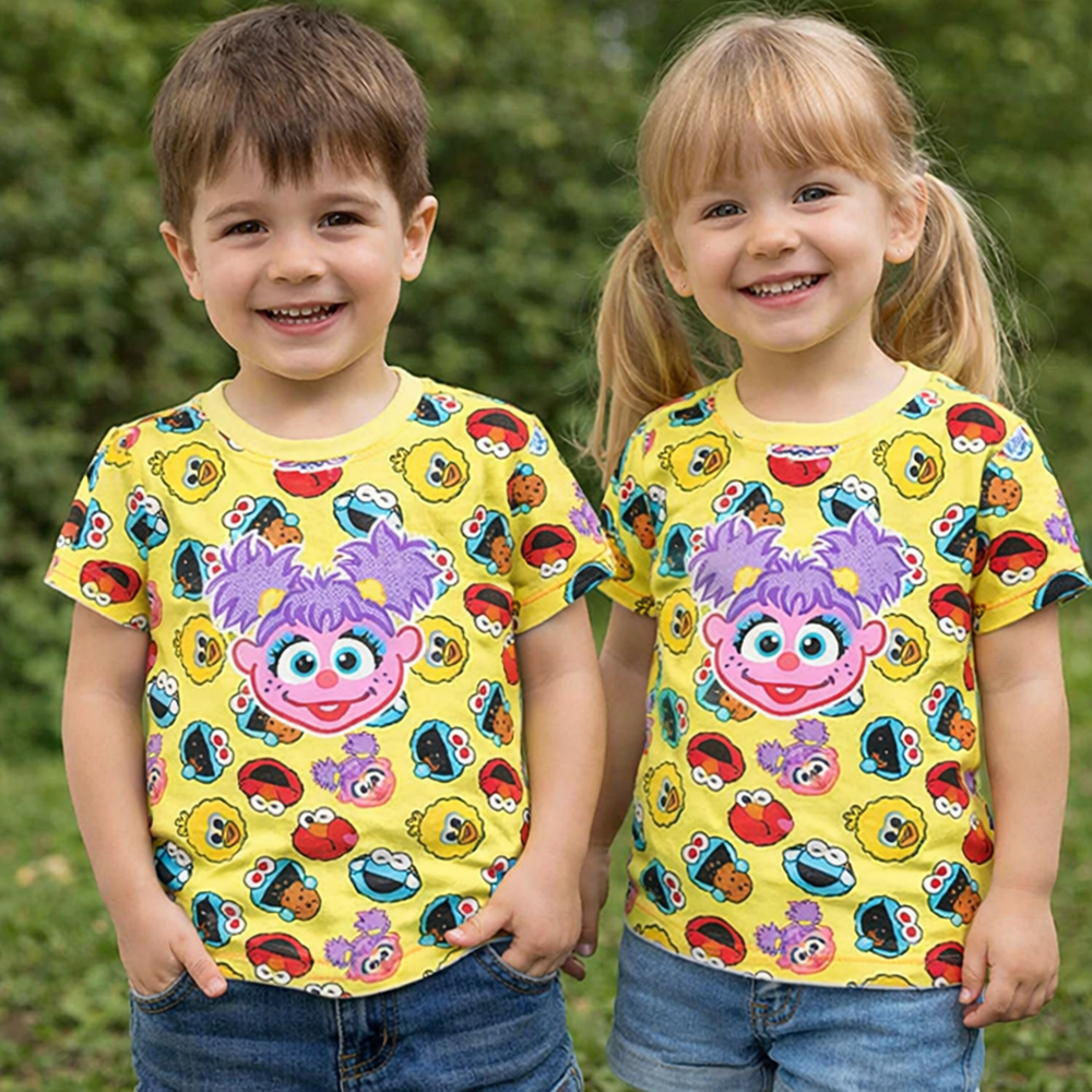 18M Sesame Street Girls Abby Cadabby Cap Short Sleeve T-Shirt For Toddlers 12z