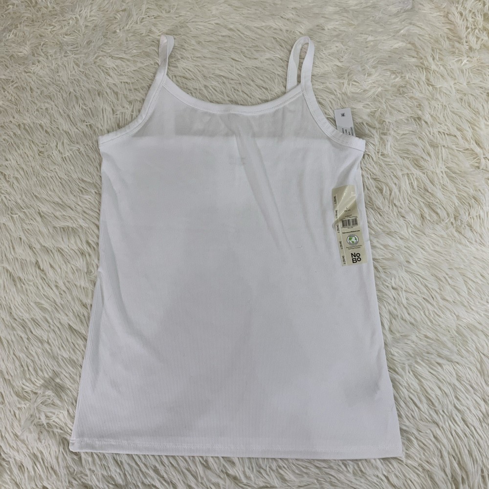 No Boundaries white ribbed cami large