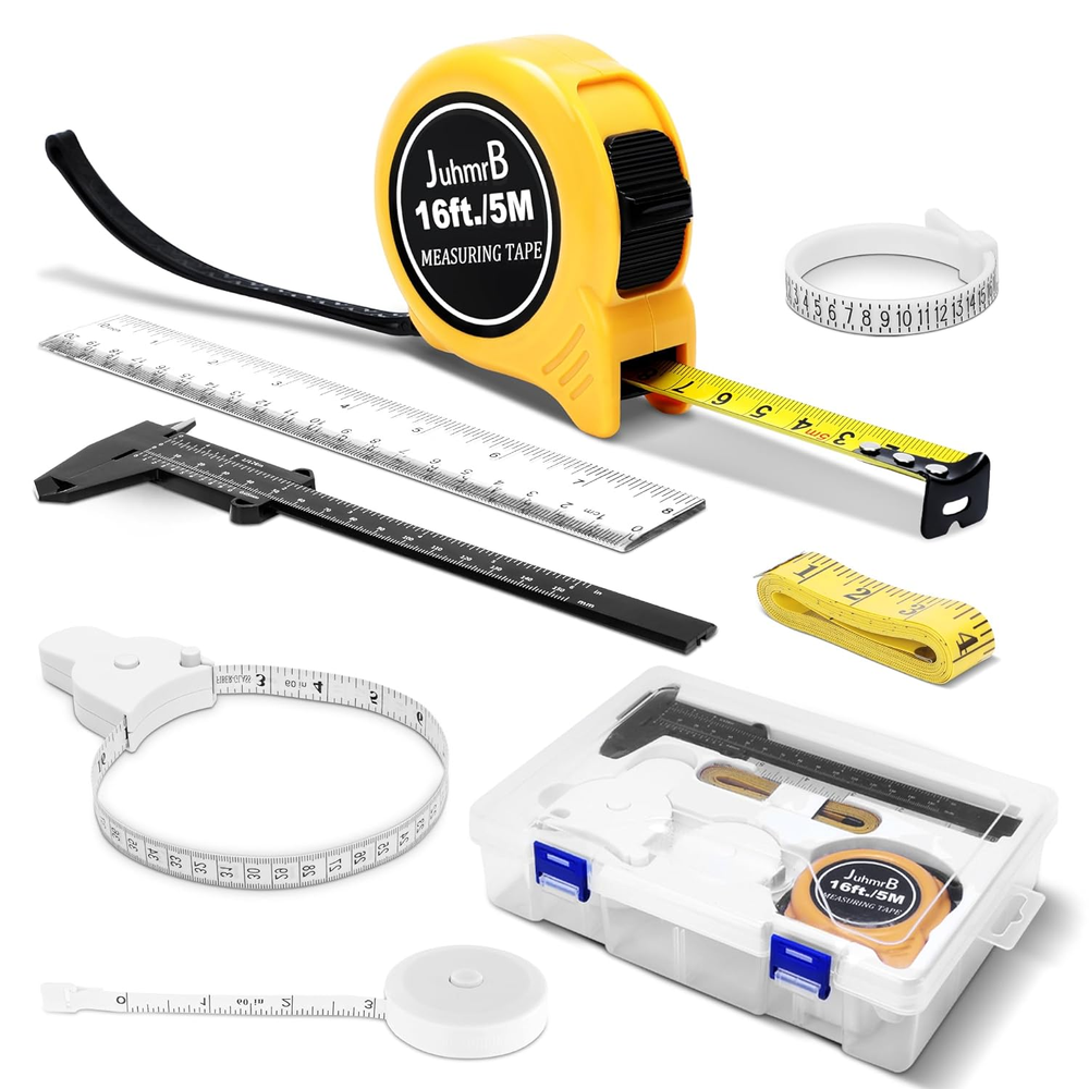 16 Ft Tape Measure Set Include Self-Locking Retractable Soft Measuring for Body