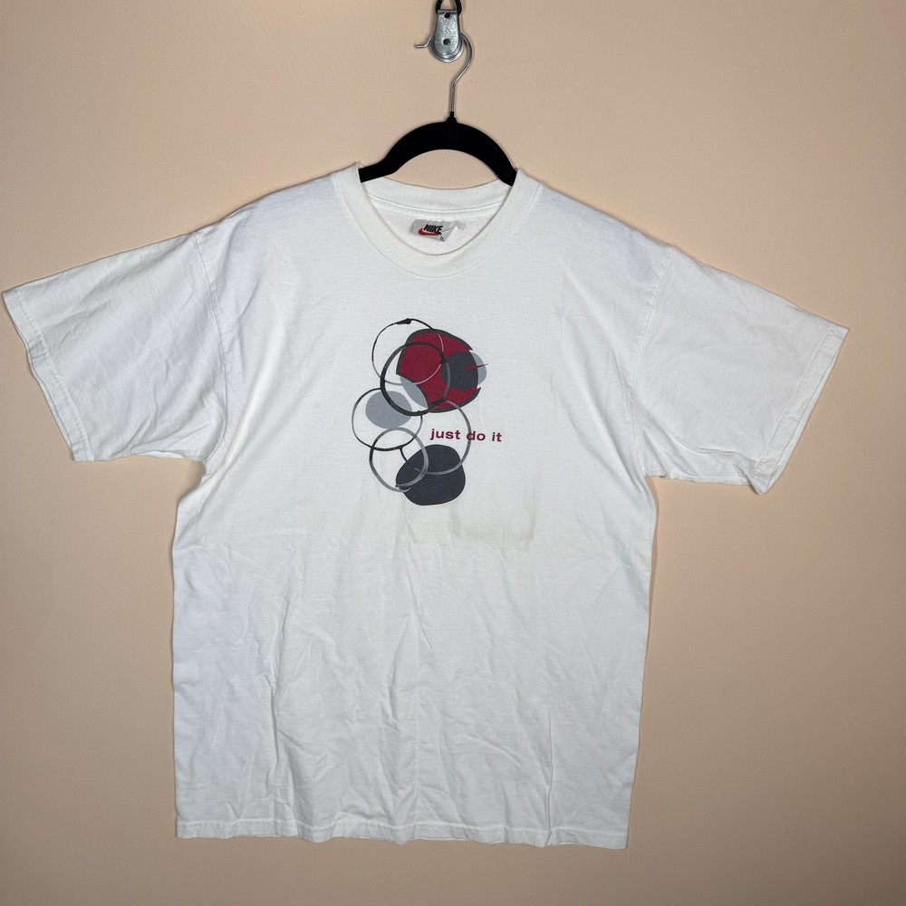 Vintage Nike 90s White Tag Just Do It Graphic Tee T-Shirt White Men's Large L