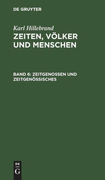 Zeitgenossen Und Zeitgen?Ssisches